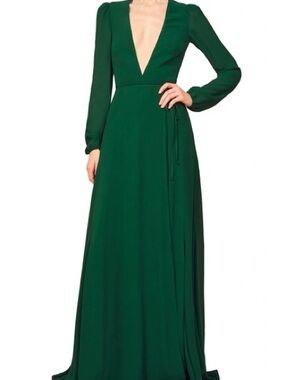 Reformation Milan Long Sleeve Wrap Dress